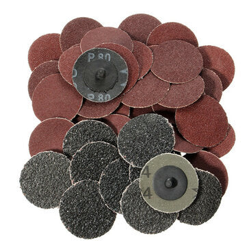 40pcs 2 Inch 24 60 80 120 Grit Roll Lock Sanding Discs