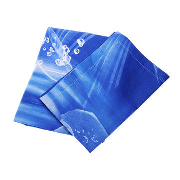 3PCS 200 x 230cm 3D Blue Rose Printed Bedding Pillowcase Quilt Cover Bedding Sets Queen Size