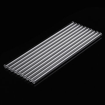 10Pcs 200x7x1mm Length 200mm OD 7mm 1mm Thick Wall Borosilicate Glass Blowing Tube Lab Factory Schoo