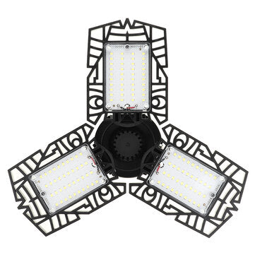 E27 60W 6000LM LED Garage Light Foldable Ceiling Fixture Workshop Deformable Lamp AC85-265V