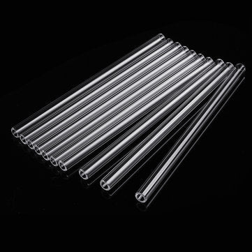 10Pcs Length 150mm OD 7mm 2mm Thick Wall Borosilicate Glass Blowing Tube Lab Factory School Home