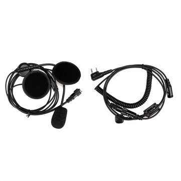 Retevis EHK008 Motorcycle Helmet Headset with Finger PTT and Microphone for Retevis Kenwoood TYT Bao