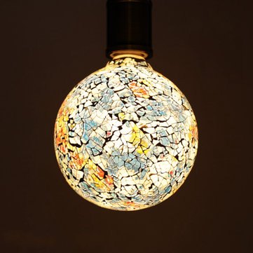 TFN-G125JZH Vintage 4W E27 1800K Warm White 2835 G125 Tiffany Glass LED Light Bulb Home Lamp AC85-26