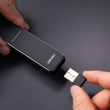 Deli 50601 Rechargeable Wireless Presenter Laser Flip Pen Air Mouse PPT Laser Page Pen Clicker Prese