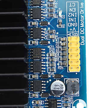 DC 5-12V 30A PWM Dual Channel Motor Control Module H Bridge Motor Drive Controller Board DHB-1A Reve