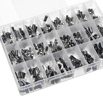 500Pcs 24 Kinds of Electrolytic Capacitors 0.1uF-1000uF Capacitor Kits