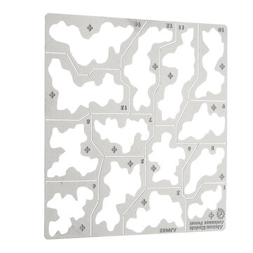 Stainless Steel 1/35 1/100 AJ0032 Spray Template Forest Camouflage Mould Tool