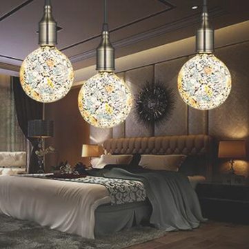TFN-G125JZH Vintage 4W E27 1800K Warm White 2835 G125 Tiffany Glass LED Light Bulb Home Lamp AC85-26