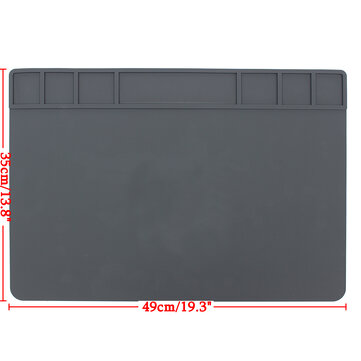 DANIU 49 x 35cm Big Size Magnets Heat Insulation Silicone Pad Soldering Repair Station Platform
