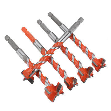 5pcs 16-25mm Hex Shank Twist Forstner Drill Bit Set Hinge Hole Cutter Woodworking Hole Saw