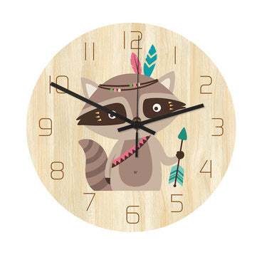 CC028 Creative Squirrel Pattern Wall Clock Mute Wall Clock Quartz Wall Clock For Home Office Decorat