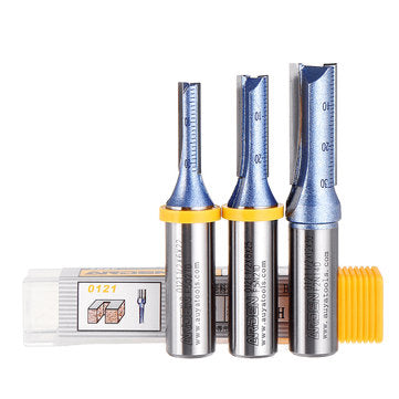 Drillpro 1/2 Inch Shank 2 Flutes Straight Router Bit Cutter Blue Coated Carbide ... (SIZE: 1/2*6*22)
