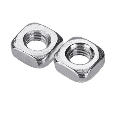 Suleve M3SN4 M3 304 Stainless Steel Square Nut Machine Screw Nuts 50Pcs