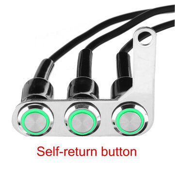 Motorcycle Switch Handlebar ON-OFF Push 3 Buttons Waterproof For Headlight Horn Horn T... (TYPE: #5)