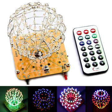 DIY Spherical Spectrum Light Cube LED Flash Kit Electronic Learning Kits (COLOR.: COLORFUL)