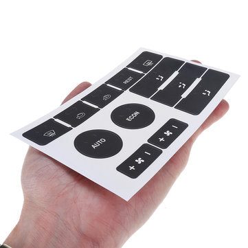 Matte Black Car Climate Control Button Repair Decals Stickers For VW Volkswagen Touareg 20042009