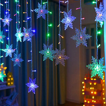 4M LED Fairy Light Snowflake String Light Christmas Party Holiday l... (LIGHT COLOR: COLOURFULLIGHT)