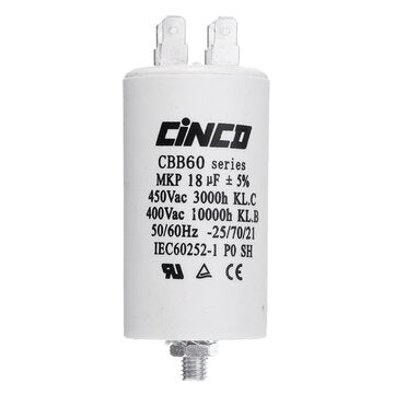 CBB60 18UF 450V Water Pump Motor Run Capacitor