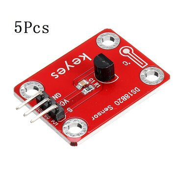5Pcs Keyes Brick 18B20 Temperature Sensor (pad hole) Pin Header Module Digital Signal
