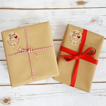 500pcs/lot  Round Handmade With Love Stickers Scrapbooking Hand Made Handmade Label Wedding Stickers