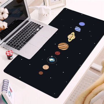 Planet Mouse Pad Large Size Anti-slip Stitched Edges Natural Rubber PC Gaming Keyboard Desk Mat for