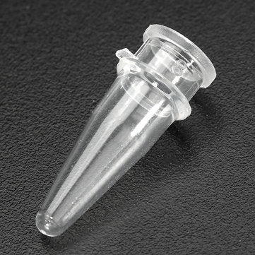 5Pcs Polypropylene PCR Tube Strip Conical Bottom 8-Tube Strip with Flat Caps 8x0.2mL