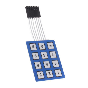 5pcs 4 x 3 Matrix Array 12 Key Keypad Keyboard Sealed Membrane 4*3 Button Pad with Sticker Switch