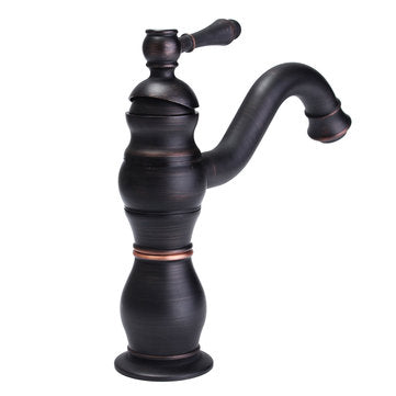 Retro Oil Rubbed Bronze Bathroom Basin Faucet Single Handle Sink Mixer Tap