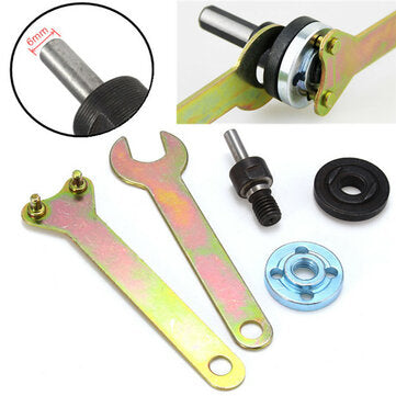 5pcs 6mm Connecting Rod and Pressure Plate with Wrench For Variable Angle Grinder