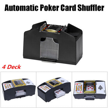 4/6-Deck Automatic Card Shuffler Battery Operated Casino Poker Playing Machine (TYPE: 4-DECK)