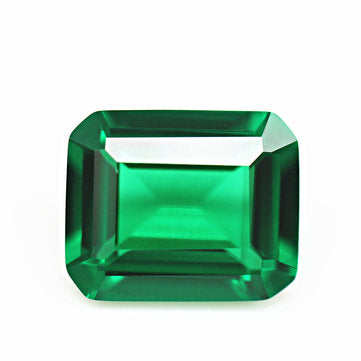 VVS Clarity AAA Synthetic Green Emerald Diamond Sapphire Cut 10x12mm Loose Gems Decora... (SIZE.: A)