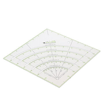 Multifunctional Acrylic Arcs & Fans Quilt Paper Fabric Circle Cutter Ruler