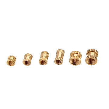 Suleve MXBN1 200Pcs M2/M2.5/M3 Knurled Brass Threaded Insert Nut Female Thread Embedment Nuts Ass