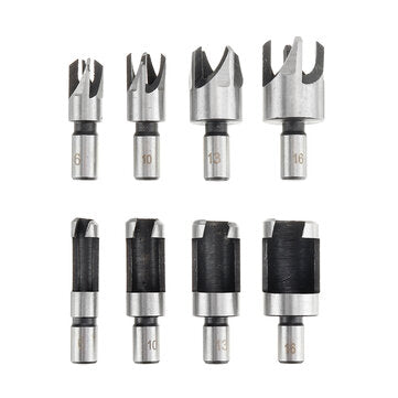 Drillpro 25pcs Woodworking Chamfer Countersink Drill Bit Set Step Drill Bits 5 Flute 90 Degree Count