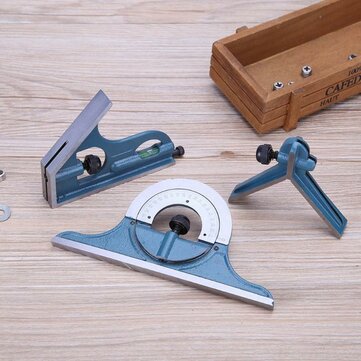 1 Set Angle Ruler Universal Bevel 180 Degree Angle Combination Square Protractor Ruler Set Stainless