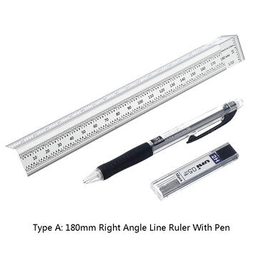 High-precision Scale Ruler T-type Hole Ruler Stainless Woodworking Scribing Mark (TYPE: A)