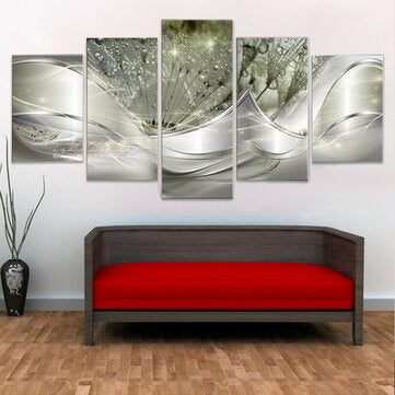 5pcs Hanging Painting Light Green Canvas Wall Art Print Painting home decor abstract Wall Art Pictur