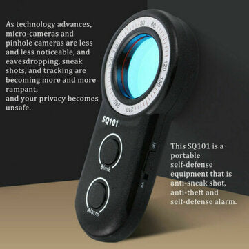 Portable Hiddens Camera Detector Bug Finder Antis spys camera Anti-theft Alarm