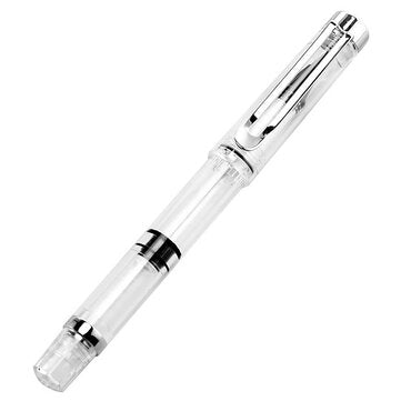 Soft Brush Pen Art Writing Ink Pen plastic Transparent White Refillable Ink Fountain Pens Stationery
