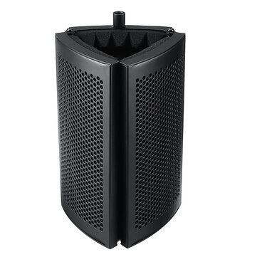 Foldable Microphone Acoustic Isolation Shield Acoustic Foams Studio Three-door Noise Enclosure Panel