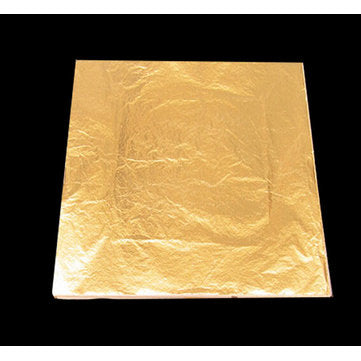 100Pcs Imitation Gold Foil Sheets Copper Leaf Sheets Transfer Leaf Sheets Gold Leaf Booklet 16cm16