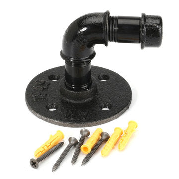 Retro Industrial Iron Pipe Wall Hang Wall Shelf Support Towel Hanging Hanger