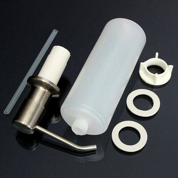350ML Kitchen Bathroom Sink Liquid Soap Dispenser Cleanser Essence Hand Sanitizer Brushed Nickel Hea