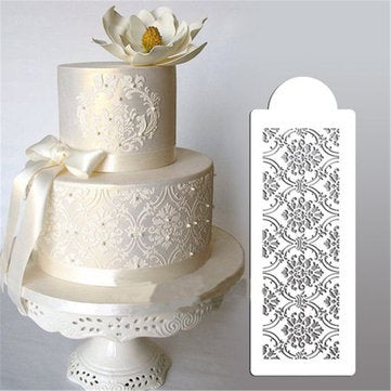 Damask Lace Border Cake Side Cupcake Stencil Sugarcraft Decoration Baking Mould