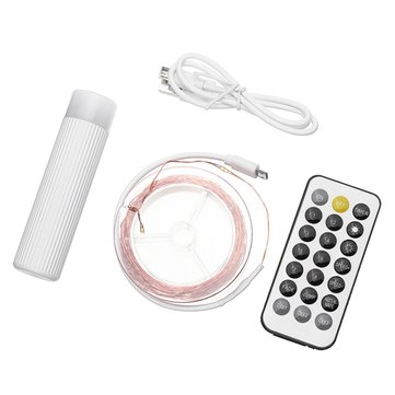 USB Rechargeable 5M 50LED Copper Wire String Light Waterproof for Wedding Party Christmas DC5V+Remot