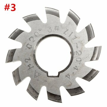Module 2 Diameter 22mm 20degree #1-8 HSS Involute Gear Milling Cutter (SIZE: #3)