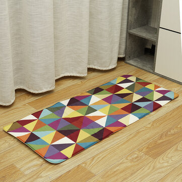 Non-Slip Doormat Color Triangle Floor Mat Door Mat Non Slip Bathroom Rug