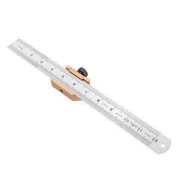 Woodworking 45 Degrees Angle Line Caliber Ruler 300mm Precision Measuring Scribe Tool Woodworking To