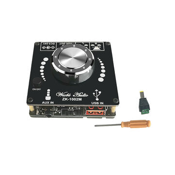ZK-1002M 100W+100W Bluetooth 5.0 Power Audio Amplifier board Stereo AMP Amplificador Home Theater AU