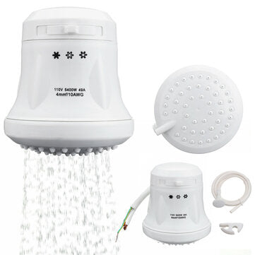 ST-08 110V/220V Electric Shower Head Tankless Instant Hot Water Heater Hose Bracket (VOLTAGE: 110V)